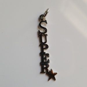 silver super star charm
